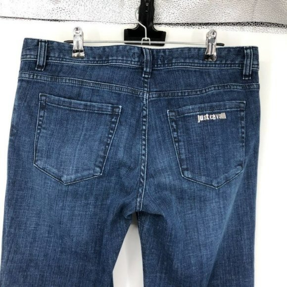 Just Cavalli  Just Luxury   Dark Wash studded skinny jeans chrome bronze beading - Picture 6 of 14